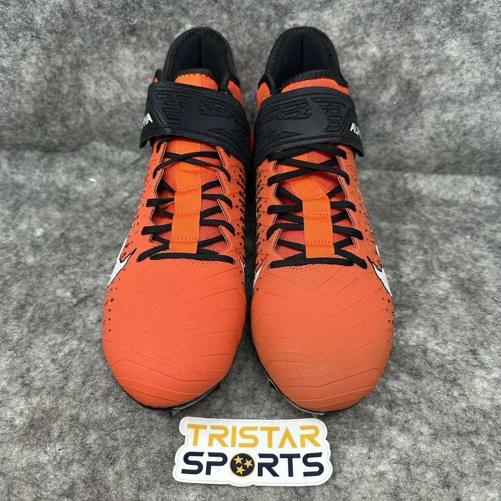 Nike Alpha Menace Pro 2 Football Cleats Mens Sz 10 Team Orange Black AQ3209-801